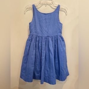 POLO Ralph Lauren Blue Back Button ,Lined and Pockets Dress  6X
